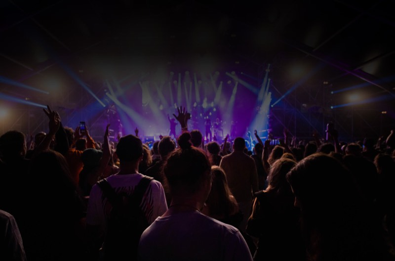 Crowd at a festival stage