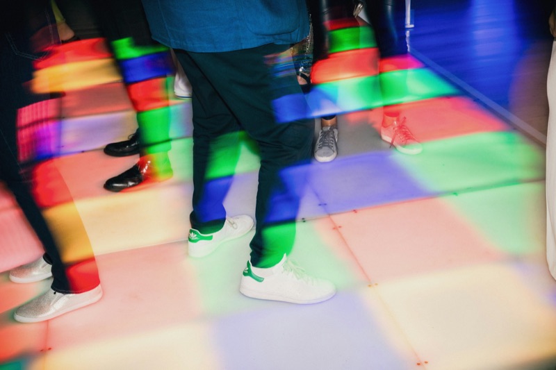 Example image: dancing on a light-up floor